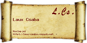 Laux Csaba névjegykártya
